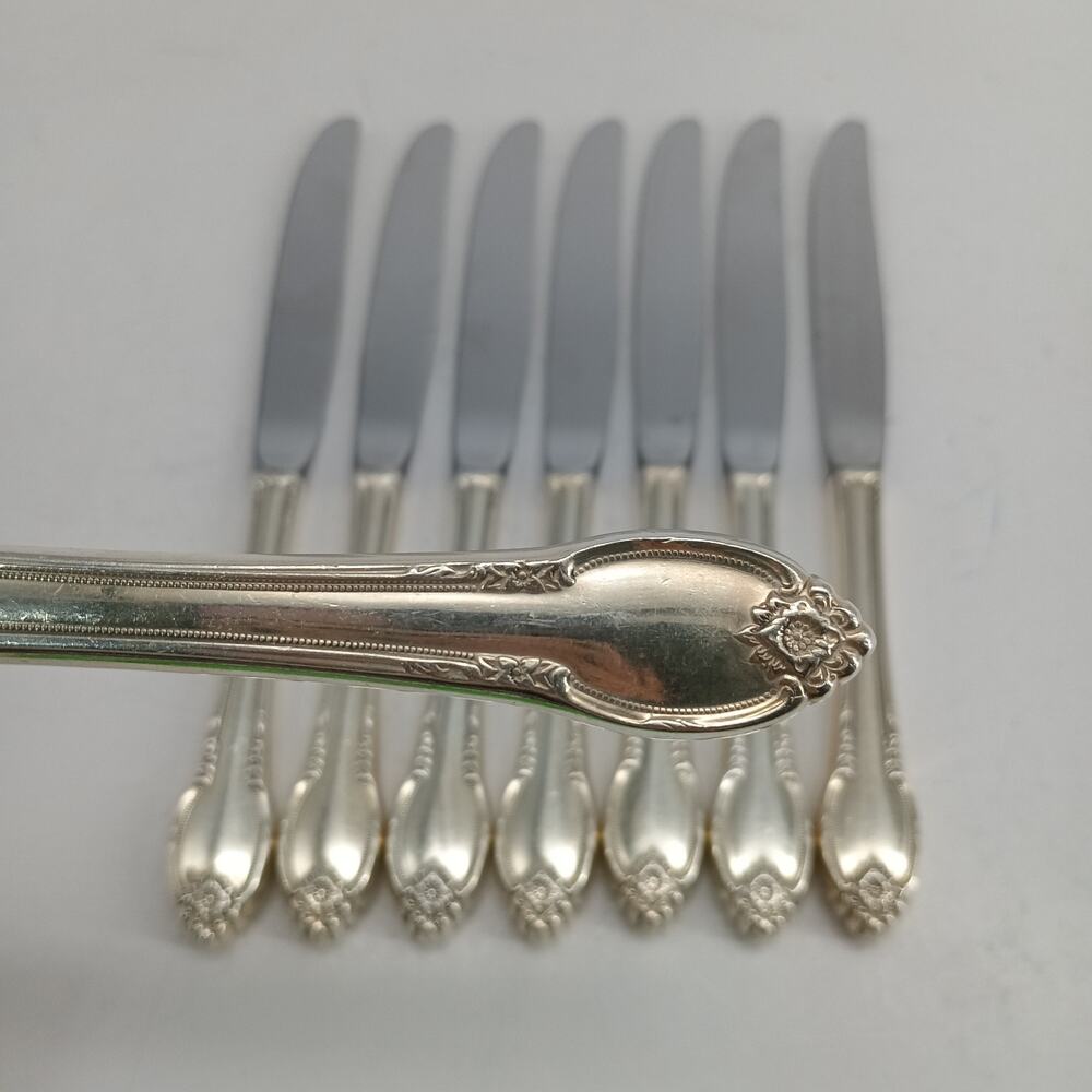 8X BK 1847 Rogers Bros IS Remembrance Silverplate Silverware Butter Knives
